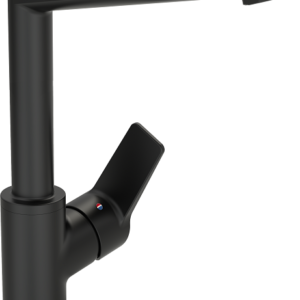 Plautuvės maišytuvas Twista su aukštu sukiojamu snapu, juodos matinės spalvos