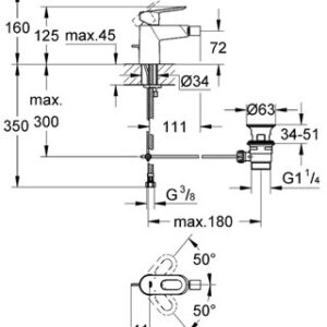 Bide maišytuvas BAULOOP, chromas