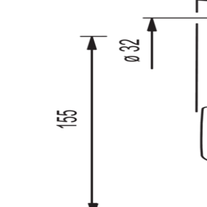 Bidetta rankinis dušas, 155 mm, chromas
