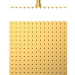 Dušo galva kvadratinė 30x30cm matinis auksas 24k.