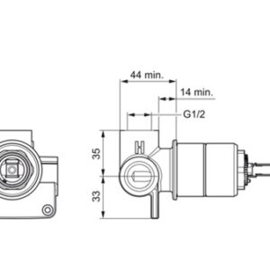 Dušo maišytuvo potinkinė dalis ( tinka su 3884, 3884B, 3989, 1487)