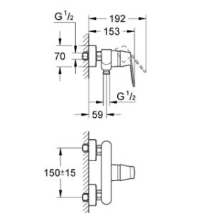 Eurosmart Cosmo maišytuvas dušui