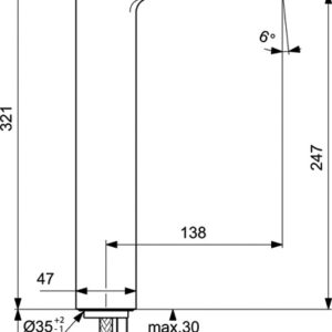 Ideal Standard CERAPLAN H250 praustuvo maišytuvas be dugno vožtuvo, matinė juoda