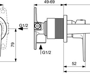 Ideal Standard potinkinis praustuvo maišytuvas Cerafine O, 224 mm snapas, chromas
