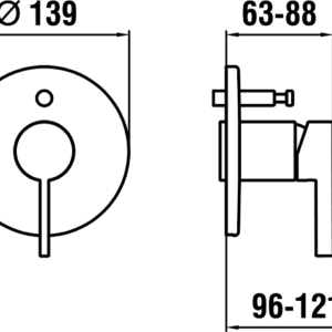 Kartell By Laufen potinkinis vonios/dušo maišytuvas, chrom.sp.
