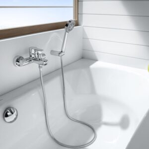 L20 vonios/dušo maišytuvas su perjungėju, su rankiniu dušu, 1,7 m. žarna ir reg. laikikliu, chromas