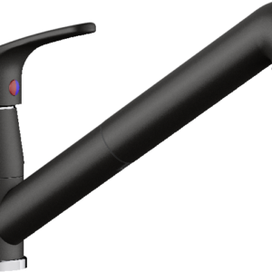 Plautuvės maišytuvas BLANCODARAS-S su ištraukiama žarnele, juodas