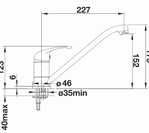 Plautuvės maišytuvas BLANCODARAS, baltas