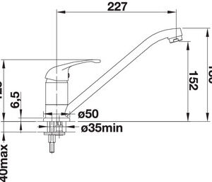 Plautuvės maišytuvas BLANCODARAS, chromas