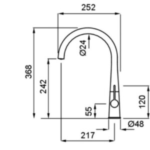Plautuvės maišytuvas ELLECI ATHENA juodas 40
