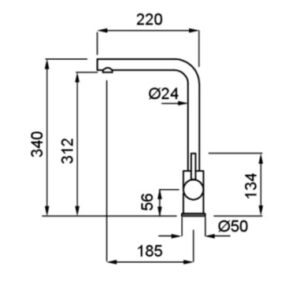 Plautuvės maišytuvas ELLECI TRAIL juoda sp.