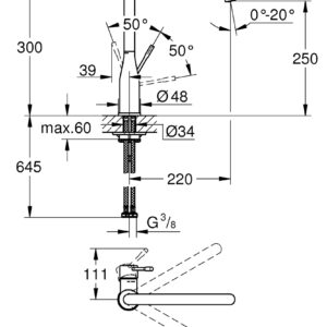 Plautuvės maišytuvas Grohe Essence, brushed warm sunset spalva