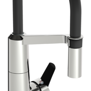 Plautuvės maišytuvas Optima su lanksčiu aukštu sukiojamu snapu, chromas