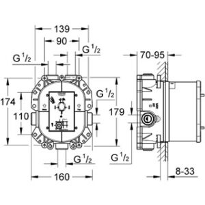 Potinkinė dalis Rapido THM termostatiniam vonios/dušo maišytuvui (50 ltr/min.)