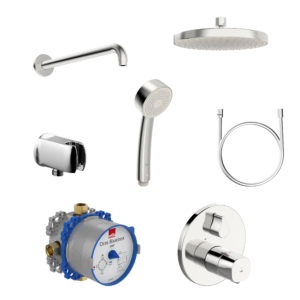 Potinkinė termostatinė dušo sistema BLUEBOX su 200mm lietaus galva (2080;2088;232070 )