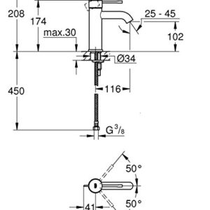 Praustuvo maišytuvas Essence New S be d.v., chromas
