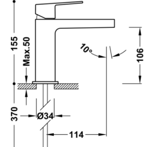 Praustuvo maišytuvas PROJECT COLORS, juodas matinis