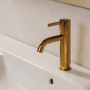 Praustuvo maišytuvas Roca Ona su click-clack d.v., Everlux Rose gold