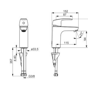Praustuvo maišytuvas Safira XL be d.v., chromas