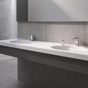 Sensorinis praustuvo maišytuvas Bau Cosmo-E 6V, maitinimas baterija, chromas