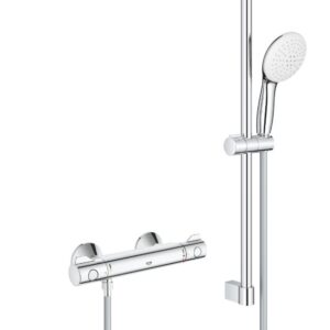 Termostatinis dušo maišytuvas GRT800 su dušo komplektu Tempesta 600 WS8