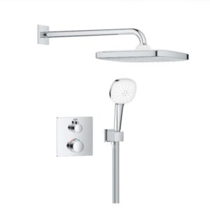 Termostatinis potinkinio dušo maišytuvas Grohtherm su Tempesta 250 Cube, be vid. montav, d