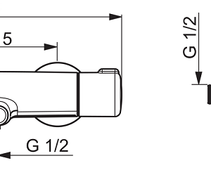 Termostatinis vonios ir dušo maišytuvas Oras Nova, juoda matinė spalva