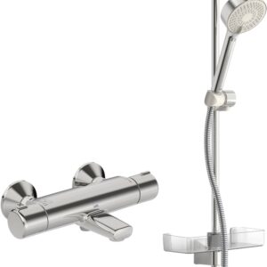 Termostatinis vonios/dušo maišytuvas Nova su dušo komplektu Apollo (7462U+544)