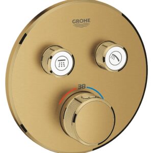 Virštinkinė dušo maišytuvo dalis Grohtherm SmartControl, 2 valdikliai, brushed cool sunrise