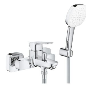 Vonios/dušo maištuvas Grohe Cubeo su rankinio dušo komplektu, chromas