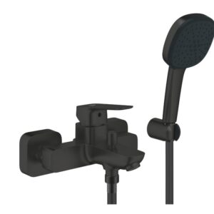 Vonios/dušo maištuvas Grohe Cubeo su rankinio dušo komplektu, matinė juoda sp.