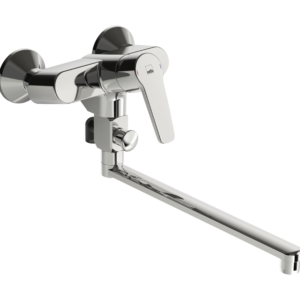 Vonios/dušo maišytuvas Oras Saga su sukiojamu ilgu snapu 300 mm