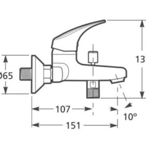 Vonios/dušo maišytuvas Talas, chromas