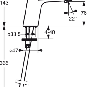 Praustuvo maišytuvas Twista, juodos matinės spalvos